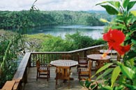Terrasse mit Blick auf die Fjorde